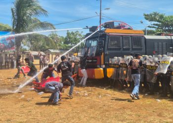 Pantau Kesiapsiagaan Hadapi Demo, Karoops Polda Malut Supervisi Latihan Dalmas di Polres Morotai